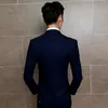 Novo 2 Pçs / Set Slim Fit Prom Homme Homens Traje De Casamento Ternos Clássicos Collar Chinês Vestido De Festa Ternos Meninos Jaqueta Com Calças 2017