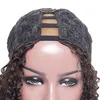 AFRO Kinky Curly U Part Wig 180% плотность бразильских девственных человеческих волос воспаление париков