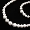 ファッション女性人工真珠のネックレスラインストーンイヤリングとブレスレットピュアホワイトフェイクパールジュエリー