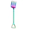 Soid Spade Spoon Fork Food Grade roestvrijstalen koffie Roerende lepels Home Kitchen Dineren Flatware