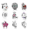 Ny 100% 925 Sterling Silver Pandora Teddy Bear Animal Beads CZ Charm European Fit Bracelet DIY Bracelet Factory Partihandel