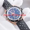 Dorywczo męski Zegarek Sportowy Ruch Kwarcowy VK Chronograph Rose Gold Ze Stali Nierdzewnej Case Czarny Bezel Gumowy Band Mon Małe tarcze Work U0116100