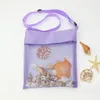 Zomer zand weg opslag mesh tas voor kinderen kinderen strand schelp schelp speelgoed netto organizer draagtas draagbaar verstelbare schouder 4584862