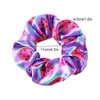 Scrunchie Fascia elastica Scrunchies Fiore stampato in raso Lecca-lecca Donna Ragazza Fasce elastiche per capelli Accessori Anello per capelli Headd3296272