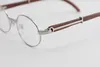 Wholesale Round Vintage Luxury Eyeglasses Wooden Optical glasses Men 18K Gold Metal glasses Size:55-22-135mm Designer Mens Women
