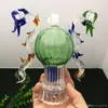 Dubbel Dragon Glass Vattenflaska Glas Bongs Oljebrännare Glas Vattenrör Oljeriggar Rökfritt