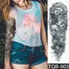 Grote Arm Mouw Tattoo Waterdichte Tijdelijke Tattoo Sticker Skull Angel Rose Lotus Mannen Volledige Bloem Tatoo Body Art Tattoo Girl D19011202