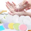 50pcs Disposable Boxed Soap Paper Travel Portable Hand Washing Box Scented Slice Sheets Mini Soap Paper Outdoors Clean Tools