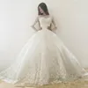 Robe de mariée de mariée à manches longues sur mesure