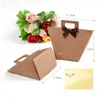 Thank You Gift Bag with Handle Foldable Kraft Paper Wedding Party Favor Wrapping Candy Chocolate Perfume Packaging