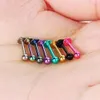 10st Ball Titanium Rostfritt Stål Labret Lip Stud Chin Eyebrow Nose Stud Ring Bar Tragus Piercing Body Smycken