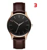 Berühmte Luxus Herrenuhren 40mm Qualität Sport Herrenuhr Roségold Leder Mann Mode Kleid Quarz Armbanduhren312K