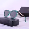 الفاخرة - العلامة التجارية الأعلى جودة الإطار الكامل مصمم النظارات الشمسية سيدات سيدات UV400 Protecton مرآة مكبرة مع صندوق # v005