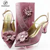 2020 INS nouvelles chaussures de conception italienne et ensemble de sacs en couleur pêche femmes nigérianes chaussures sac assorti pour robe de mariée1