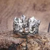Forntida Her King Crown Design rostfritt stålband ring för Men3013658