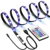 Новизное освещение 5050 DC 5V RGB Светодиодная полоса Водонепроницаемость 60 -й USB светодиодные полоски Гибкая неоновая лента 50 см Добавить пульт для телевизора