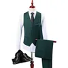 Costume feito caçador escuro homens de casamento formal ternos para groomsmen desgaste três peça acabamento ajuste feitos sob encomenda doivo tuxedos terno de festa de noite