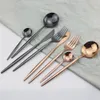 Juego de 4 piezas de cubiertos con espejo, vajilla dorada galvanizada, vajilla occidental de acero inoxidable 304, accesorios de cocina, cubiertos 6505736