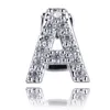 الذهب والفضة اللون مثلج خارج A-Z مخصص إلكتروني جريلز كامل الماس الأسنان إلكتروني الشوايات أسفل الأسنان قبعة الهيب هوب الأسنان الأسنان الفم الحمالات