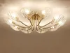 Lustre moderne plafonnier luminaire en cristal pendentif forme de fleur plafonnier allée porche lampe chambre salon MYY