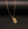 18k Gold Plated Gold Dragon Pendant Halsband Mens Charm med 24 -tums kubansk länkkedja Hip Hop Jewelry6711727