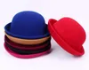 Kleine meisjes Fedora hoed Dome cap Kinderkleding hoeden Kinderpetten Vilten hoeden Wolvilten Bolhoeden Dames Formele Hoed Heren Gierig Brim1231248