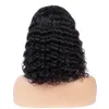 Onda profunda frente do laço cabelo humano bob perucas brasileiro remy cabelo 13x4 natural linha fina sem cola curto encaracolado frente do laço bob perucas 6238829