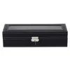 6/10/12 Grids PU Leather Watch Box Rings Storage Case Organizer Jewelry Display Watch Casket for Dropshipping Saat Kutusu