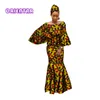 African dresses for women 100% cotton 2019 new african fashion kanga clohing baize riche 2 pieces set african clothing WY2809