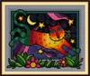 Rainbow Cat home decor diy artwork kit ,Handmade Cross Stitch Craft Tools Embroidery Needlework sets counted print on canvas DMC 14CT /11CT