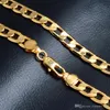 Mode 10 mm 18k Gold Ploated Chains Men S Hiphop 20 inch Figaro -ketting Kettingen voor vrouwen Hip Hop Jewelry Accessories Gift Sal7490915