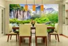 Custom Wallpaper 3D Landscape Waterfall Garden Landscape Living Room Bedroom Background Wall Decoration Mural Wallpaper