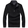 Mode-populaire golf pony mannen trui ons borduurwerk paard casual rits trui op maat gemaakte winter mannelijke jumpers m ~ 2XL