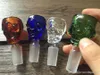 QBsomk Thick Bowl Piece for Glass Bong slides skull Bowls Pipes bongs smoking color heady wholesaler oil rigs pieces 14mm 18mm