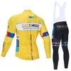 2024 Geel Colombia Wielertrui Set Met Lange Mouwen Maillot Ciclismo Racefiets Rijkleding Motorfietskleding p5