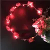 Fasce per capelli luminose a LED Ghirlande Glow Flower Crown Bambini Ghirlanda luminosa Corona Giocattoli Accessori per la testa per la festa nuziale Mercato notturno LT1369