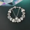 Strands Silver Utargent Love Pand Fashion Osobowość Bransoletka Valentine039s Day Beads Bransoletka Prezent dla przyjaciela Whole2421388