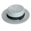 Wholesale新しいファッション夏イギリスのレトロな蝶の帽子の麦わら帽子小さな平らな屋根の太陽のビーチの帽子