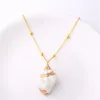 Fashion Boho Shell Conch Necklace Seashell Pendant For Women Summer Cowrie Chain Jewelry