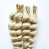 4pack Virgin Бразильские Свободные Волосы 400s Pre Bonded Stick Я СОВЕТ Наращивание Волос Человека 400 Г Кератин Fusion Nail TIP Наращивание Волос Remy