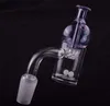 Terp Pearl Cyclone Spinning Carb Cap이있는 5mm 하단 석영 Banger 석영 Domeless 못 10mm 14mm 18mm dab rig 수도관 용