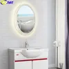 FUMAT Wall Mirror With Light Crystal LED Oval Wall Hanging Toilet Bathroom Wall 5MM Mirror Bedroom Make Up Dressing Table Lights