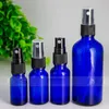 Blaue Glassprühflaschen mit feinem Nebelsprüher, nachfüllbar, für Reisen, Aromatherapie, Parfümzerstäuber, leerer Kosmetikbehälter, kostenloser DHL-Versand
