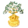 Dekoratif nesneler figürinler doğum günü getir shui para hediyesi mini bonsai şans ağaç tarzı feng ev kristal servet