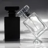 New Kind 30ml Clear and Black Refill Glass Spray Refillable Perfume Bottles Glass Automizer Empty Cosmetic Container For Travel LX1617