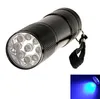 Portabla UV -lampor 9 LED Mini LED -ficklampor Super Bright Torch Light Outdoor Camping ficklampor 300lm ficklampan Torchbatteri