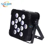 أضواء UK الأسهم DJ الفنية بقيادة uplights 12x18W RGBAW-UV 6in1 DMX واي فاي اللاسلكية شقة أدى ضوء الاسمية