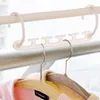 الملابس الشماعات 3D الفضاء إنقاذ الملابس السحرية رفوف منظم خزانة مع الشماعات الملابس هوك لون أبيض LX1781