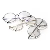 Femmes lunettes accessoires surdimensionné métal lunettes de soleil cadres rond cadre clair lentille femmes lunettes lunettes Femme