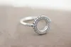 Wholesale-New Women's 18k Rose Gold CZ Diamond Halo Ring Set Original Box för Pandora Real 925 Silver Fashion Luxury Wedding Gift Ring